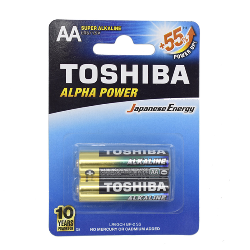 باتری قلمی سوپر آلکالاین توشیبا مدل Alpha Power بسته 2 عددی