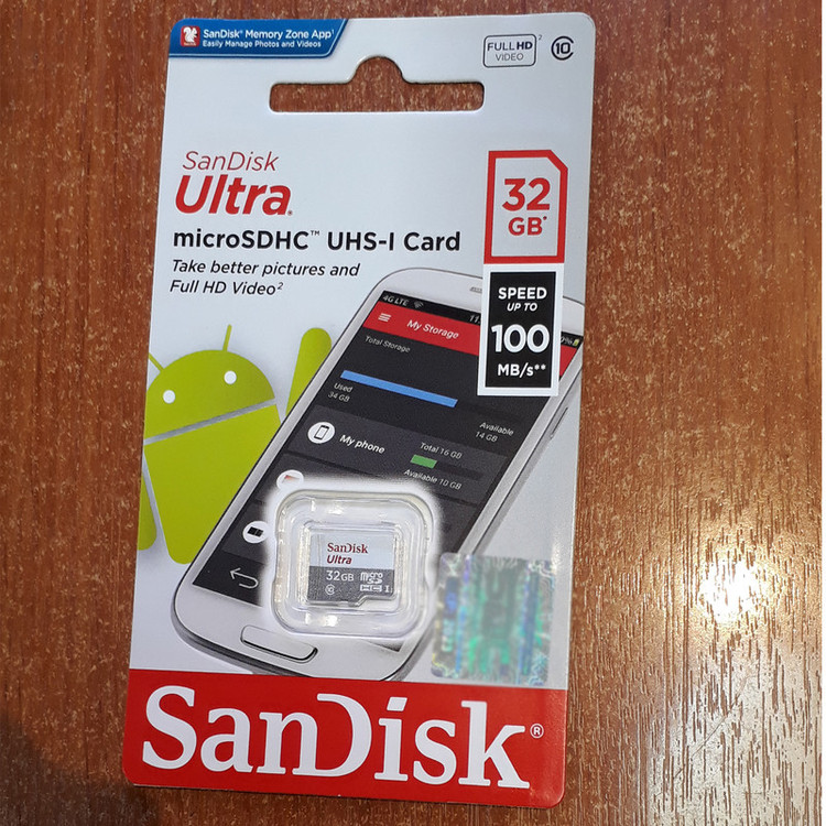 کارت حافظه microSDHC مدل Ultra کلاس 10 استاندارد UHS-I U1 سرعت 100MBps ظرفیت 32 گیگابایت